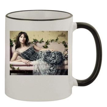 Felicity Jones 11oz Colored Rim & Handle Mug