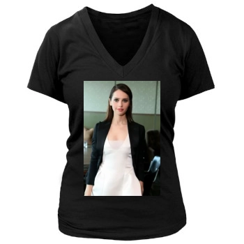 Felicity Jones Women's Deep V-Neck TShirt