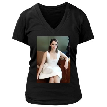 Felicity Jones Women's Deep V-Neck TShirt