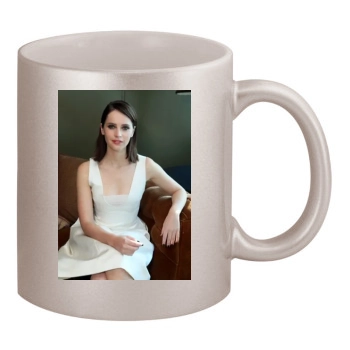 Felicity Jones 11oz Metallic Silver Mug