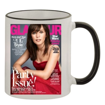 Felicity Jones 11oz Colored Rim & Handle Mug