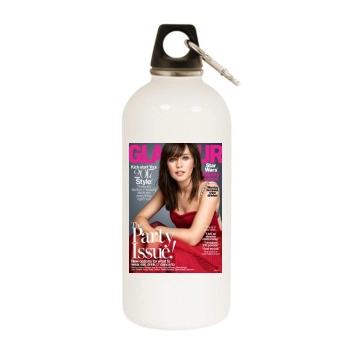 Felicity Jones White Water Bottle With Carabiner