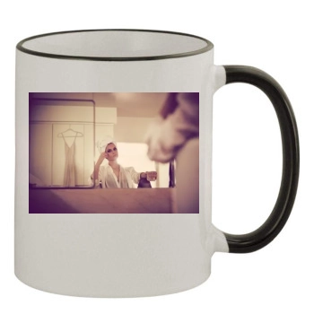 Felicity Jones 11oz Colored Rim & Handle Mug