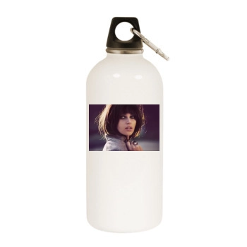 Felicity Jones White Water Bottle With Carabiner