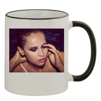 Felicity Jones 11oz Colored Rim & Handle Mug