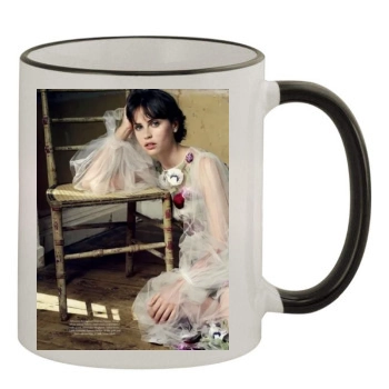 Felicity Jones 11oz Colored Rim & Handle Mug