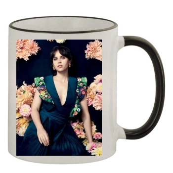 Felicity Jones 11oz Colored Rim & Handle Mug