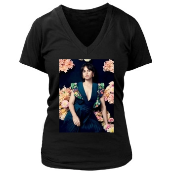 Felicity Jones Women's Deep V-Neck TShirt