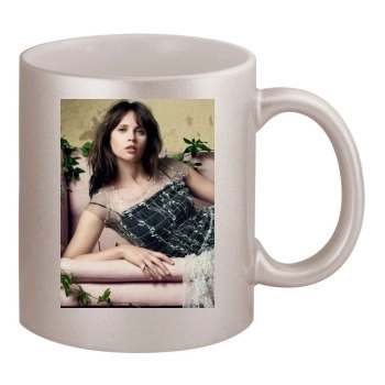 Felicity Jones 11oz Metallic Silver Mug