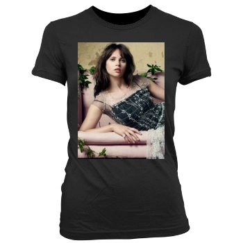 Felicity Jones Women's Junior Cut Crewneck T-Shirt