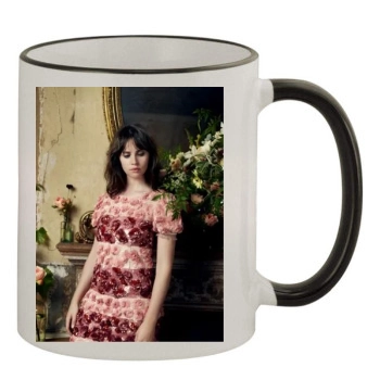 Felicity Jones 11oz Colored Rim & Handle Mug