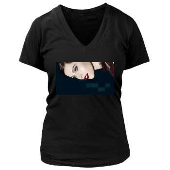 Felicity Jones Women's Deep V-Neck TShirt