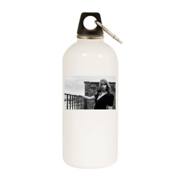 Felicity Jones White Water Bottle With Carabiner