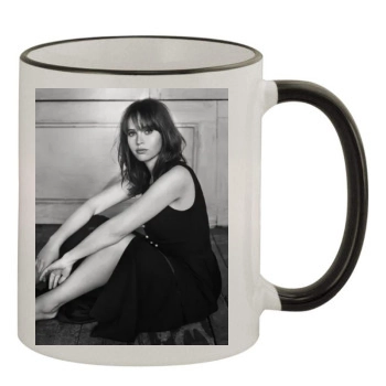 Felicity Jones 11oz Colored Rim & Handle Mug