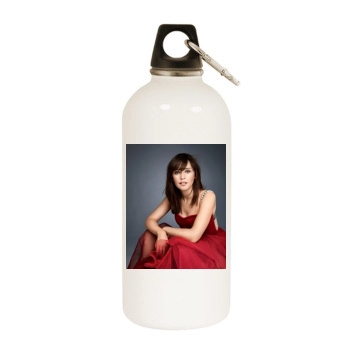 Felicity Jones White Water Bottle With Carabiner