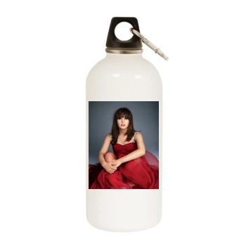 Felicity Jones White Water Bottle With Carabiner