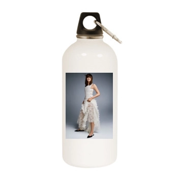 Felicity Jones White Water Bottle With Carabiner