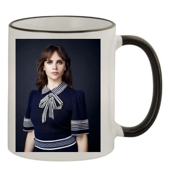 Felicity Jones 11oz Colored Rim & Handle Mug