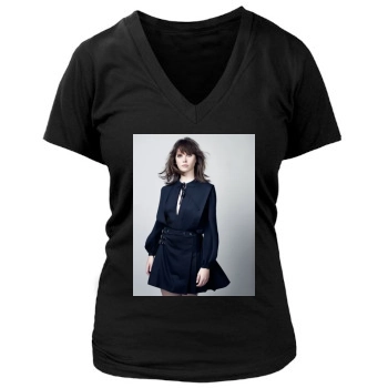 Felicity Jones Women's Deep V-Neck TShirt