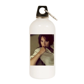 Felicity Jones White Water Bottle With Carabiner