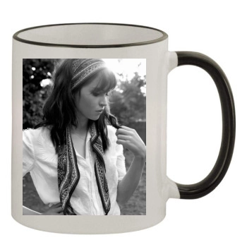 Felicity Jones 11oz Colored Rim & Handle Mug