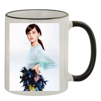 Felicity Jones 11oz Colored Rim & Handle Mug