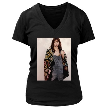 Felicity Jones Women's Deep V-Neck TShirt