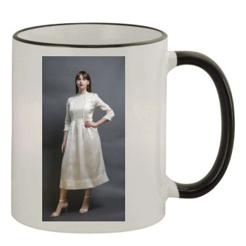 Felicity Jones 11oz Colored Rim & Handle Mug