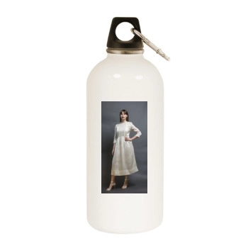 Felicity Jones White Water Bottle With Carabiner