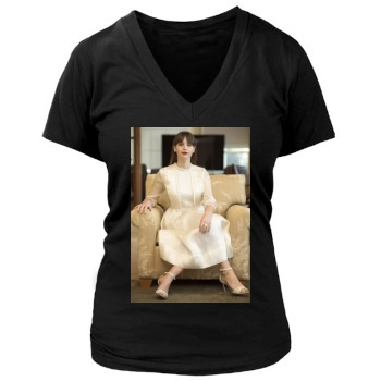 Felicity Jones Women's Deep V-Neck TShirt