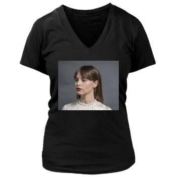 Felicity Jones Women's Deep V-Neck TShirt