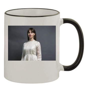 Felicity Jones 11oz Colored Rim & Handle Mug