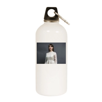 Felicity Jones White Water Bottle With Carabiner