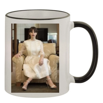 Felicity Jones 11oz Colored Rim & Handle Mug