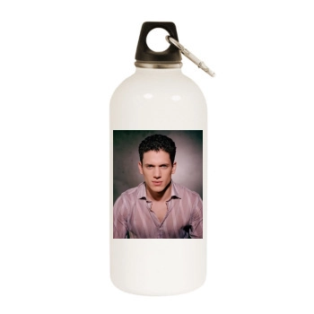 Wentworth Miller White Water Bottle With Carabiner