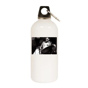 Wentworth Miller White Water Bottle With Carabiner