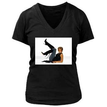 Whitney Houston Women's Deep V-Neck TShirt