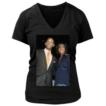 Will Smith Women's Deep V-Neck TShirt