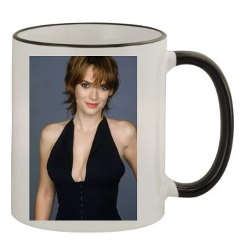 Winona Ryder 11oz Colored Rim & Handle Mug