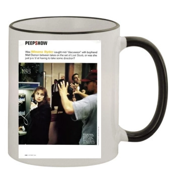 Winona Ryder 11oz Colored Rim & Handle Mug