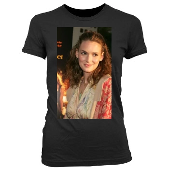 Winona Ryder Women's Junior Cut Crewneck T-Shirt