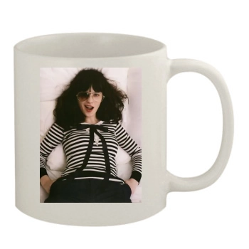 Zooey Deschanel 11oz White Mug