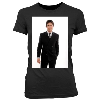 Ian Somerhalder Women's Junior Cut Crewneck T-Shirt