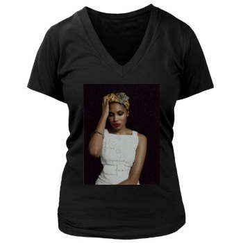 Imany Women's Deep V-Neck TShirt