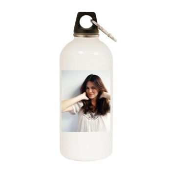 Jacinda Barrett White Water Bottle With Carabiner