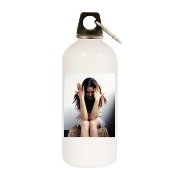 Jacinda Barrett White Water Bottle With Carabiner