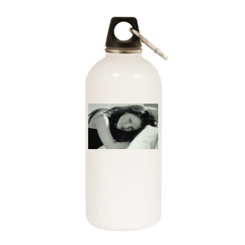 Jacinda Barrett White Water Bottle With Carabiner