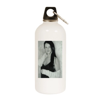 Jacinda Barrett White Water Bottle With Carabiner