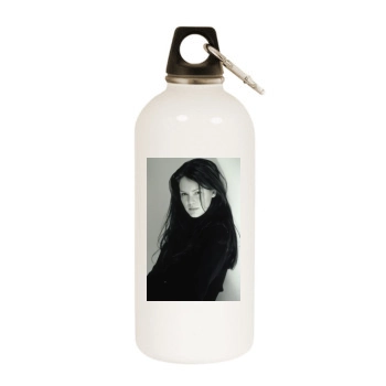 Jacinda Barrett White Water Bottle With Carabiner