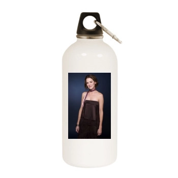 Jacinda Barrett White Water Bottle With Carabiner